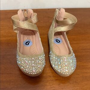 Gold Glitter Kids Shoes